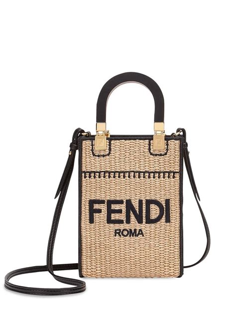 mini fendi top handle bag|Fendi sunshine tote strap.